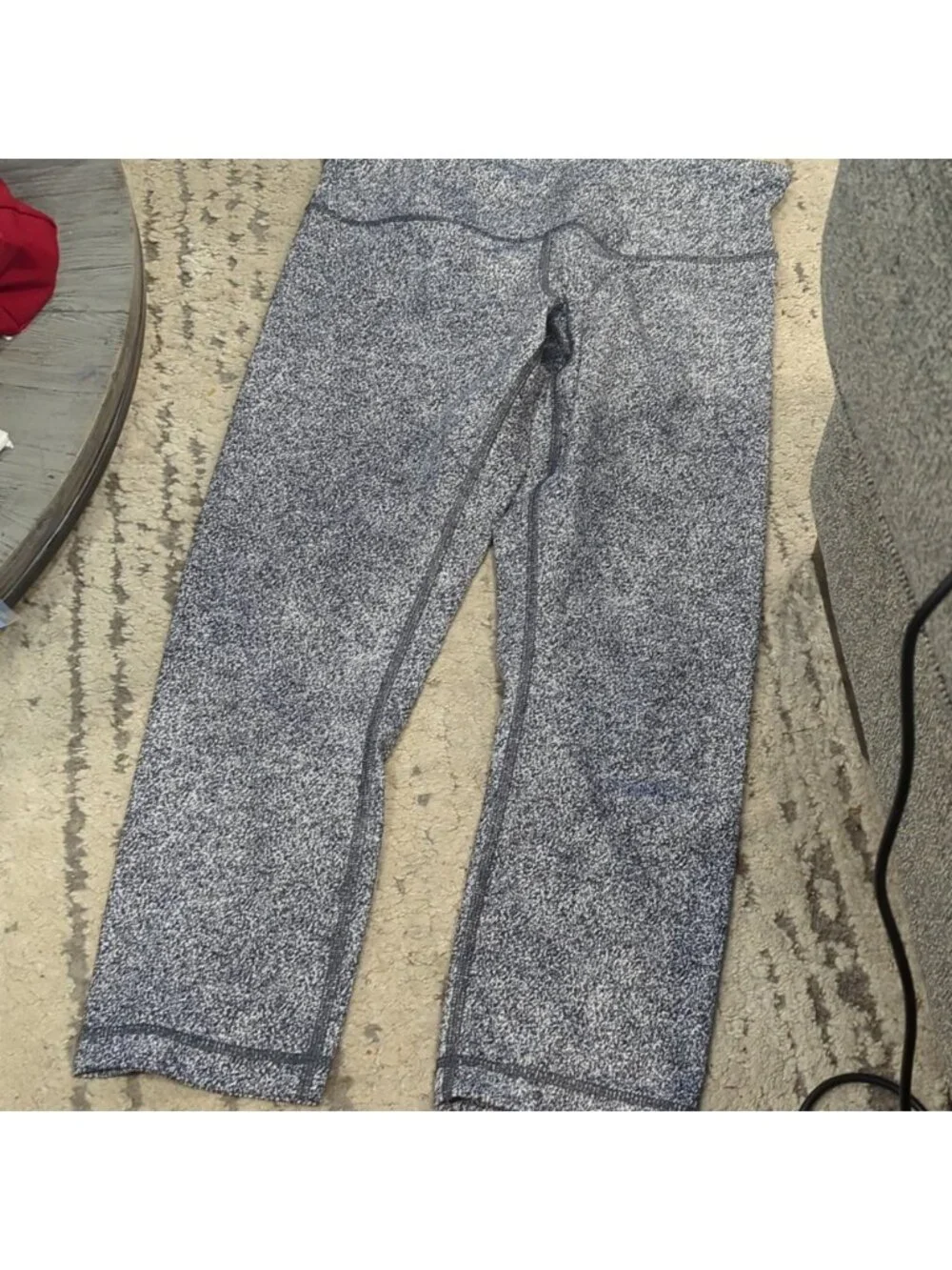 Lululemon Wunder Under Crop III Rio Mist White Black